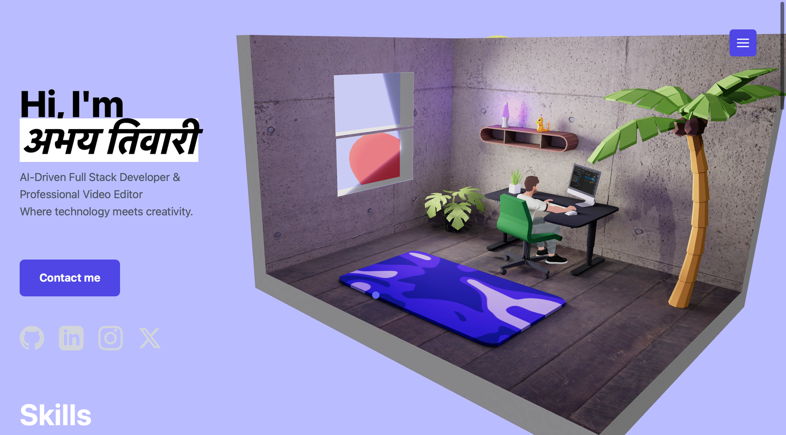 3D Interactive Website